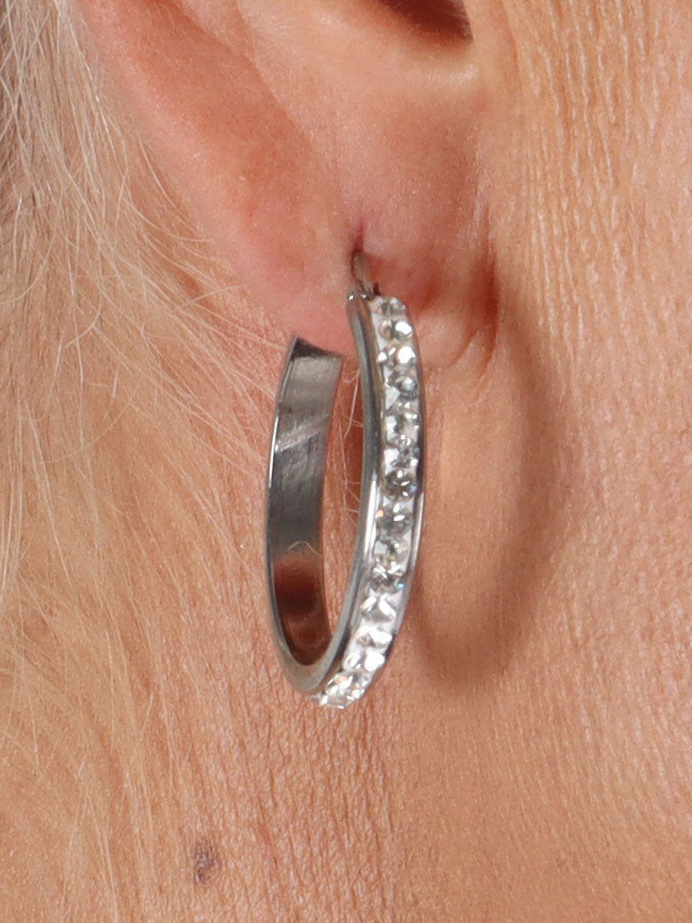 Karima - Små runde øreringe med similisten